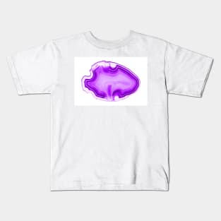 Ultra violet agate stone mineral background Kids T-Shirt